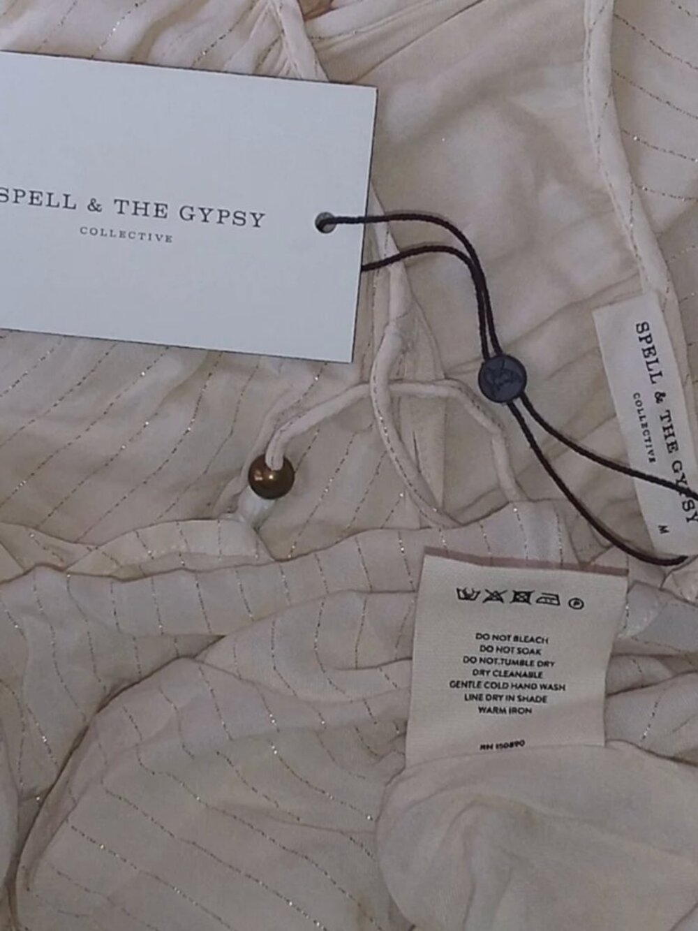 Spell & the Gypsy Florence Mini Dress in Creme Brulee | Small | New With Tags - Picture 4 of 14